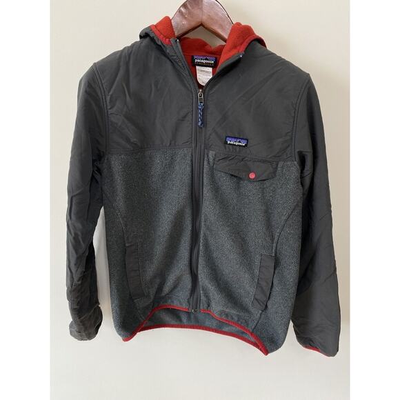 Patagonia Synchilla Snap T Shelled Hoodie Gray Pullover Fleece Jacket Mens Small - Picture 1 of 6